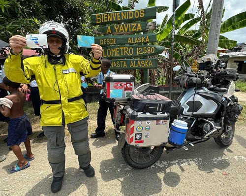 Sign at Yaviza, Panama border.